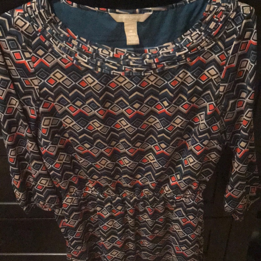Quarter sleeve multicolor dress